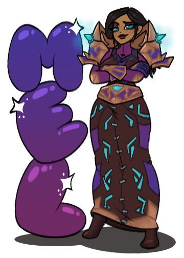 gift art of a friend's Human Warlock for Blizzcon