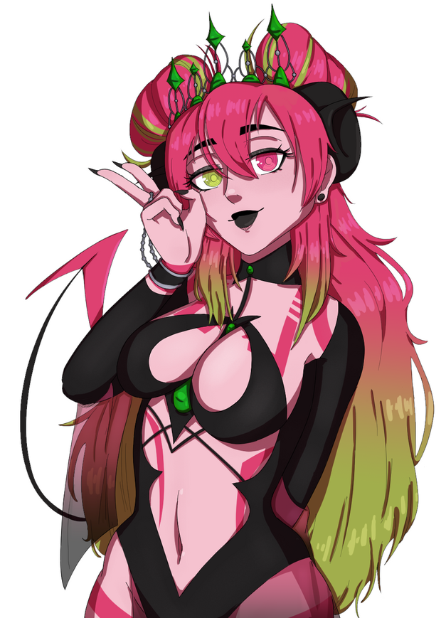 sketch style half body comm for @gremlilyvt