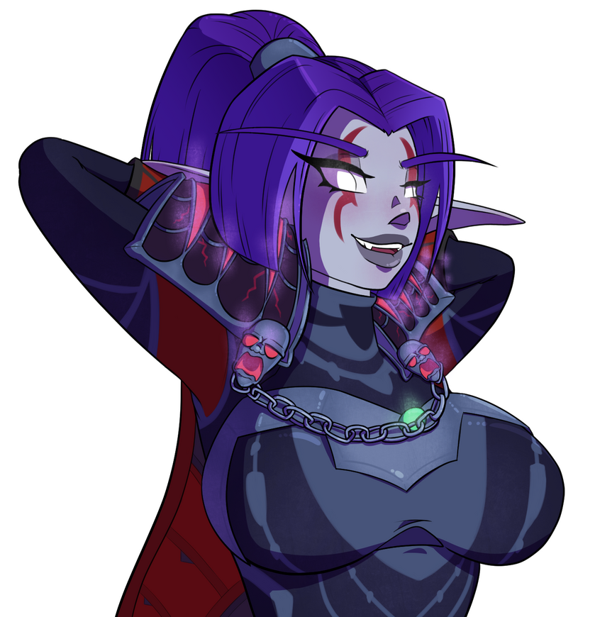 Bust Commission of a friend's Night Elf Rogue