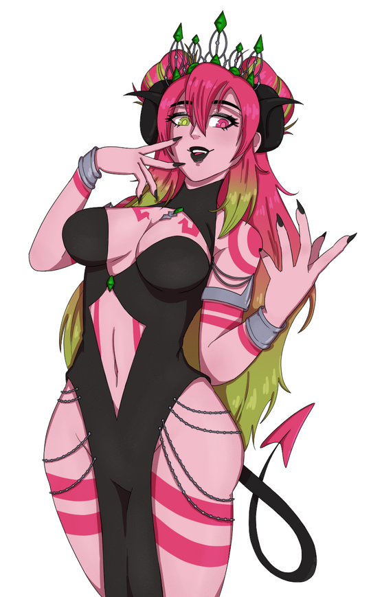 sketch style half body comm for @gremlilyvt